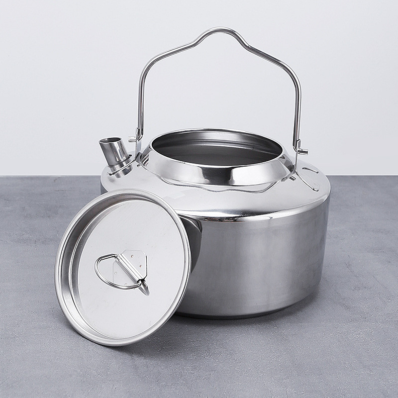 1,2 l nerūsējošā tērauda mugursoma tējkanna āra izturīgai augstas kvalitātes tējkanna
