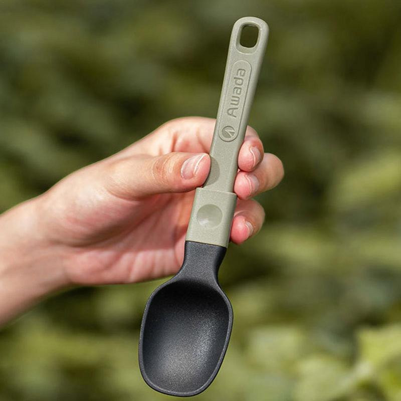 Saliekami saliekamie dakšas karotes trauki āra galda piederumi kempinga virtuves trauki viegli salokāmi galda piederumi kempinga piknikam pārgājieniem