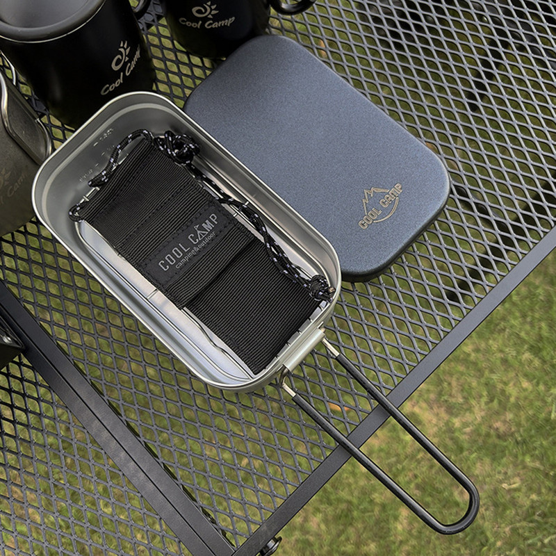 1 Komplekts Kempinga galda piederumi Pārnēsājami nerūsējošā tērauda galda piederumi Saliekamā karote Dakša Spork Irbulīši āra piknika galda piederumu komplekts