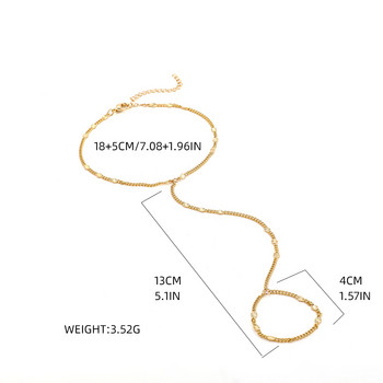 Проста тънка верига, свързана с гривни за пръсти Аксесоари за жени Елегантна регулируема верижка Гривна Подаръци 2022 Нова тенденция