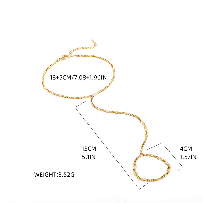 Vienkāršas, plānas ķēdes savienotas pirkstu rokassprādzes Aksesuāri sievietēm Elegantas regulējamas ķēdes rokassprādzes dāvanas 2022. gadam, jauna tendence