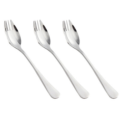 Kemping evőeszközök rozsdamentes acél Sporks kétcélú kanál desszert instant tészta piknik