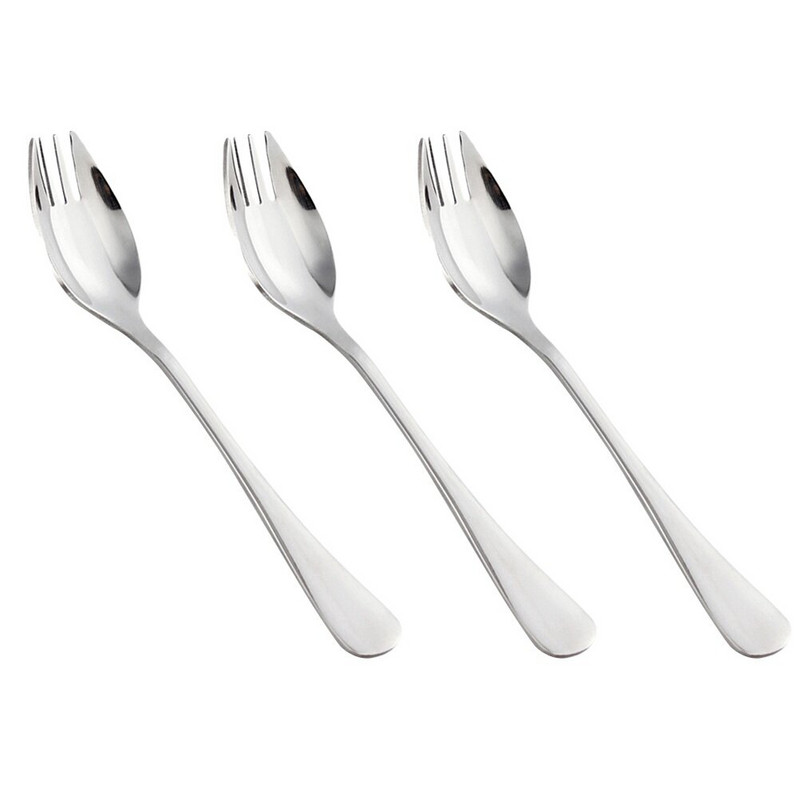 Kemping evőeszközök rozsdamentes acél Sporks kétcélú kanál desszert instant tészta piknik