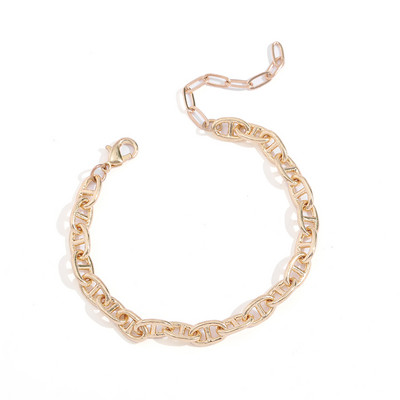 Jaunas modes zelta krāsas virves ķēdes rokassprādze sievietēm panku hiphopa metāla aproces ballīšu kāzu rotaslietas