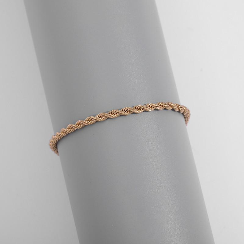 Jaunas modes zelta krāsas virves ķēdes rokassprādze sievietēm panku hiphopa metāla aproces ballīšu kāzu rotaslietas