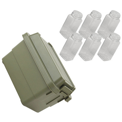 Brīvdabas ceļojumu grila komplekts kempings burkas konteineri komplekti atkārtoti lietojami grila piknika pudeļu plaukti