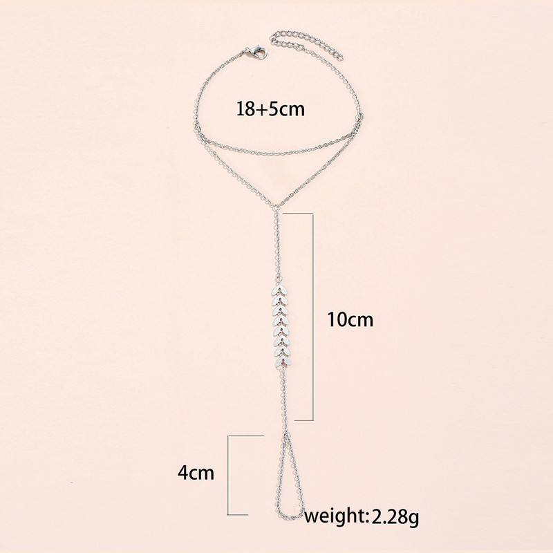 2022, la modă nouă, brățară cu lanț din os de pește, inel pentru femei, lanțuri de legături de culoare argintie, accesorii pentru brățări