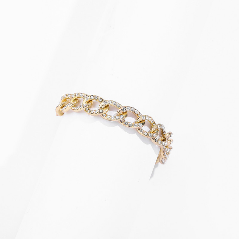 Luksusa Rhinestone Kubas rokassprādze Krāsa Vīriešu Sieviešu ķēde Bruģēta CZ Rokassprādze Šarm kāzu Rotaslietas Aksesuāri 17cm