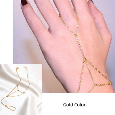 Modes šarms, daudzslāņu vara krelles, ķēde, kas savieno pirkstu gredzenus, rokassprādzes, rokassprādzes sievietēm, rotaslietas dāvanas