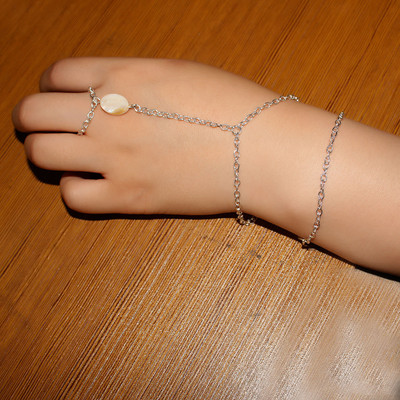 Modes šarms, daudzslāņu vara krelles, ķēde, kas savieno pirkstu gredzenus, rokassprādzes, rokassprādzes sievietēm, rotaslietas dāvanas