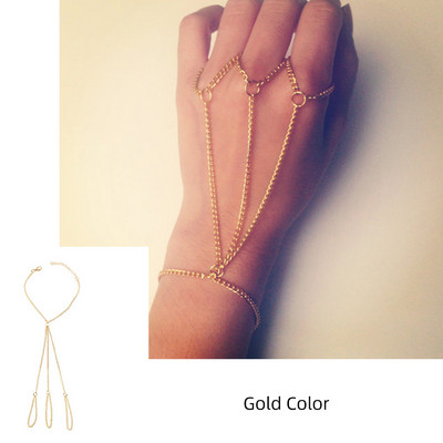 Modes šarms, daudzslāņu vara krelles, ķēde, kas savieno pirkstu gredzenus, rokassprādzes, rokassprādzes sievietēm, rotaslietas dāvanas