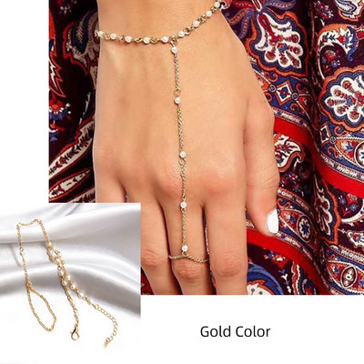 Modes šarms, daudzslāņu vara krelles, ķēde, kas savieno pirkstu gredzenus, rokassprādzes, rokassprādzes sievietēm, rotaslietas dāvanas