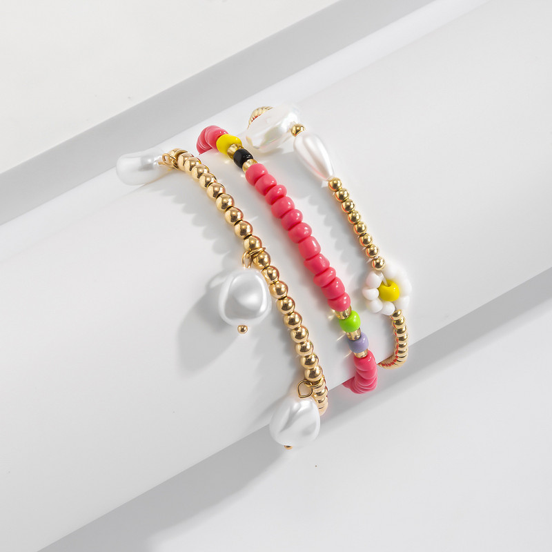 3gab./komplektā Krāsainas Sēklu Pērlīšu Rokassprādze Sievietēm Daudzslāņu Baroka Pērles Šarms Rokassprādzes Daudzslāņu Rokas Rotas 2021 Jaunums