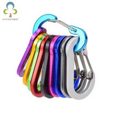 Raktų pakabuko karabinas 6 vnt 5 cm aliuminio mini karabinų spaustukai, skirti lauko stovyklavimui, įvairių įrankių žvejybos reikmenys