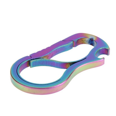 Titánötvözet karabiner kampó EDC mini sörnyitó kültéri karabiner fém gyorscsatos kulcstartó kemping hegymászó kiegészítők