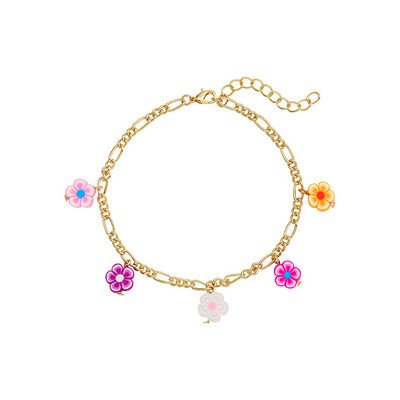 Egyedi tervezésű Boho polimer agyag virágos gyöngyös karkötő női lányoknak, állítható elasztikus gyöngy utánzatú karkötő ékszer