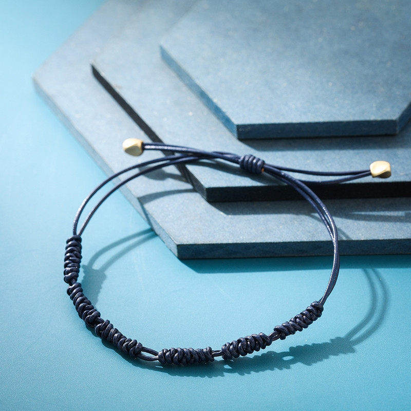 Vintage boho ručno rađena narukvica od pletenice od kožnog užeta za muškarce Šarm za parove Podesiva manšeta Nada Kormilo Narukvice Nakit za plažu Poklon