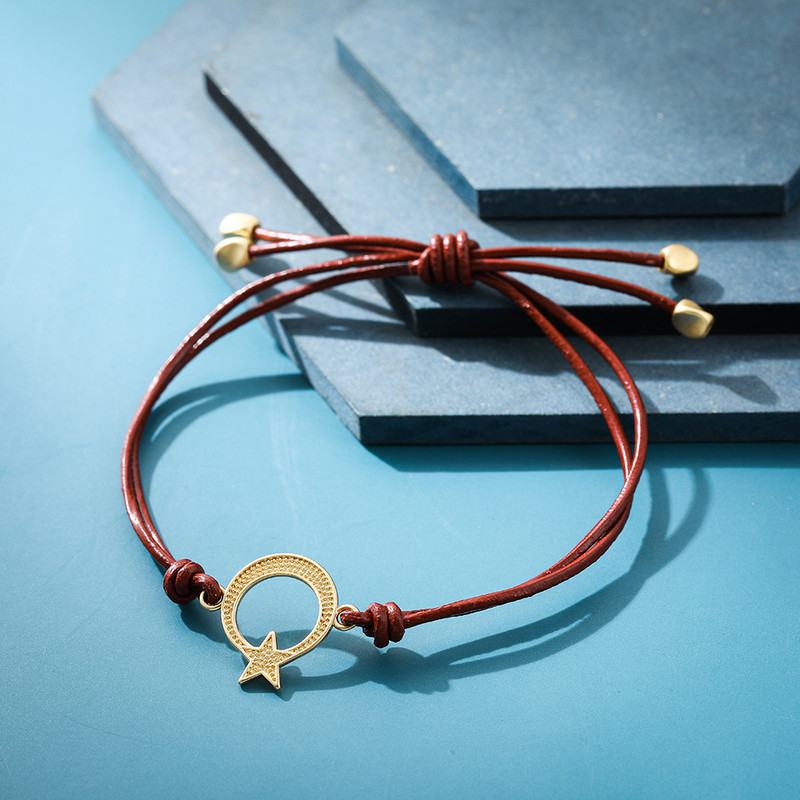 Vintage boho ručno rađena narukvica od pletenice od kožnog užeta za muškarce Šarm za parove Podesiva manšeta Nada Kormilo Narukvice Nakit za plažu Poklon