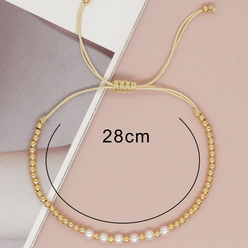 Auksu dengtos karoliukais banglentininkų apyrankės iš natūralių perlų žavingos apyrankės rankų darbo madingi vasaros papuošalai moterims paauglėms, dovanoms