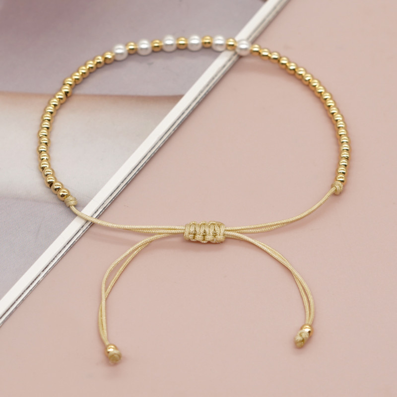 Auksu dengtos karoliukais banglentininkų apyrankės iš natūralių perlų žavingos apyrankės rankų darbo madingi vasaros papuošalai moterims paauglėms, dovanoms