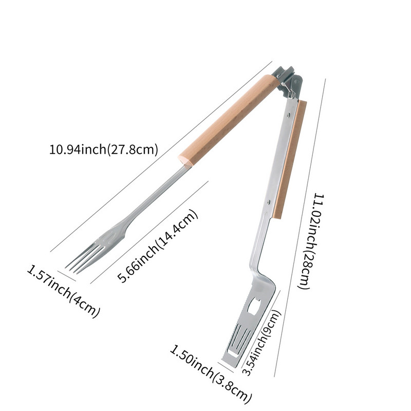 Τσιμπιδάκι κουζίνας μπάρμπεκιου τσιμπιδάκι φαγητού Μίνι λαβίδα μαγειρέματος από ανοξείδωτο ατσάλι Φορητό για μαγείρεμα μπάρμπεκιου για πικ-νικ