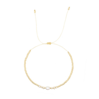 Go2BoHo mākslīgā balta baroka aproce krāsu kontrasts Miyuki sēklu krelles regulējamas vienkāršas rokassprādzes sievietēm Modes rotaslietas dāvana