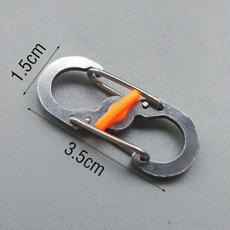 5 vnt. lauko kempingas S tipo karabinai su užraktu mini raktų pakabukų kabliukais nuo vagysčių kelionės laipiojimo kuprinės sagties raktų-užrakinimo įtaisai