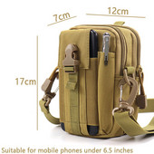 Férfi deréktáska, sport vízálló taktikai táska, vadászöv, mobiltelefon-tároló, utazási eszközök