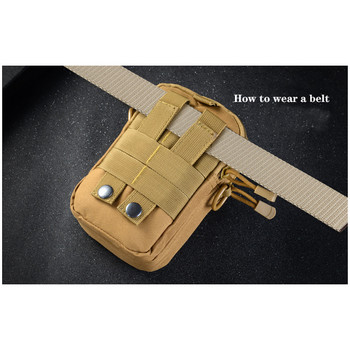 Мъжка чанта за кръста, спортна водоустойчива тактическа чанта, ловен колан, място за съхранение на мобилен телефон, инструменти за пътуване