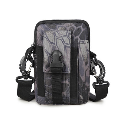 Férfi deréktáska, sport vízálló taktikai táska, vadászöv, mobiltelefon-tároló, utazási eszközök
