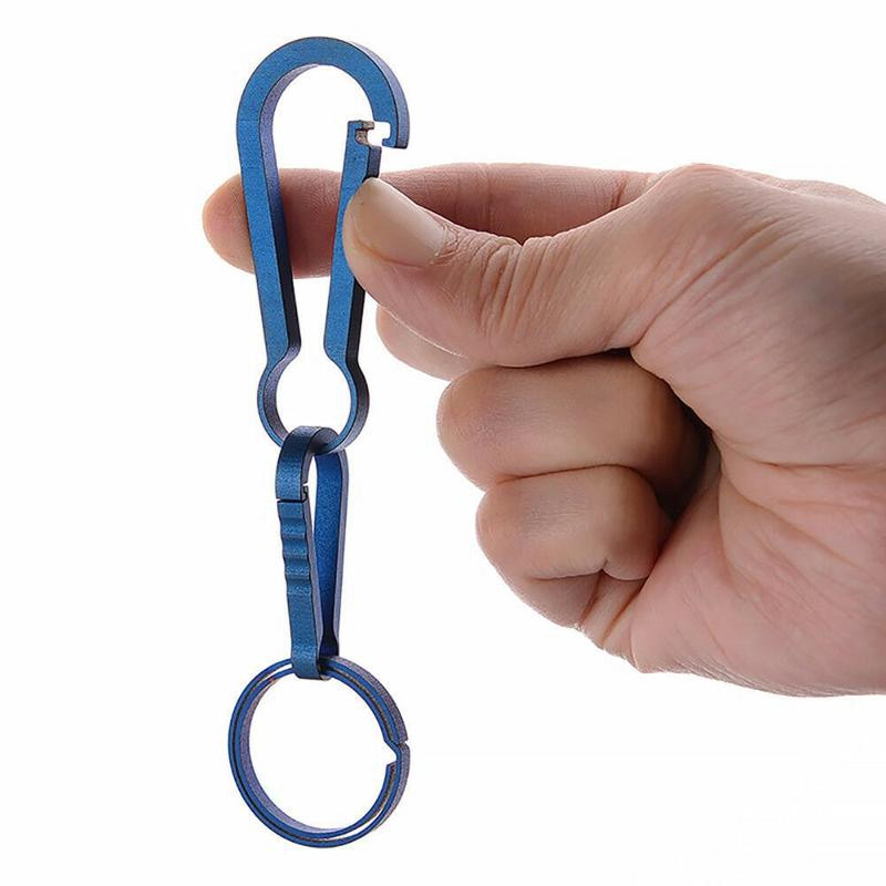 EDC mini titāna atslēgu piekariņa mugursomas sprādze Mini piekarināma Izturīga radoša iekraušanas aplis maza sprādze 25 kg lielam dizainam