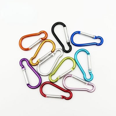 30 Pack Mini karabīnes atslēgu piekariņš Alumīnija D-gredzens Sprādze Atsperes Karabīne Atsperu āķis Klipsis Atslēgu piekariņš Āra Kempings Ikdienas lietošana