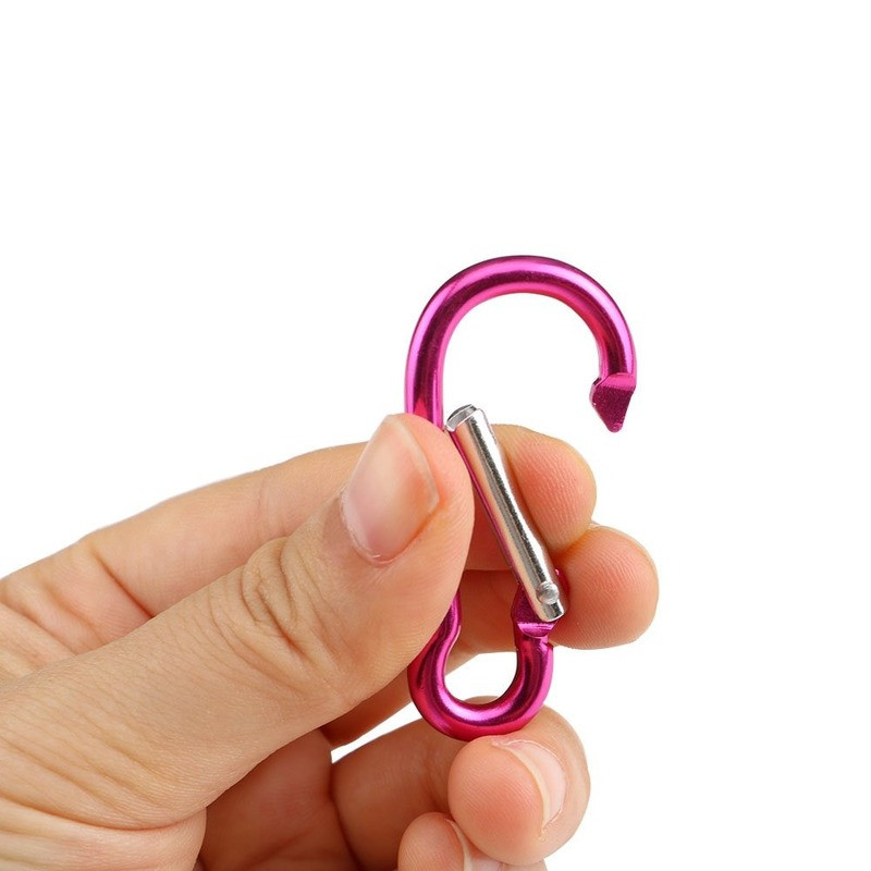 30 Pack Mini karabīnes atslēgu piekariņš Alumīnija D-gredzens Sprādze Atsperes Karabīne Atsperu āķis Klipsis Atslēgu piekariņš Āra Kempings Ikdienas lietošana