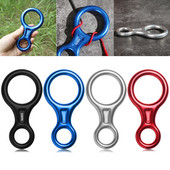 14,6 * 7,5 cm 8 vārdu kāpšanas riņķa virve, nolaišanās zobrata stiprinājuma ierīce lejup no kalna astoņi gredzeni, 35 KN figūras klinšu kāpšanas nolaižas