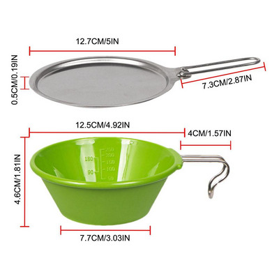 Camping Sierracup viegla pārnēsājama krūze, 250 ml, sakraujama pret kratīšanu ar svariem, pretpiedeguma āra piederumi grilēšanai