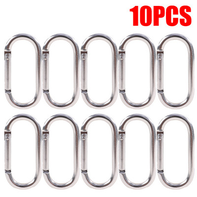 20 vnt karabino segtukai juodi ovalūs kabantys sagtis karabinas kabantis sagtis Maži karabinai vandens buteliui ir diržų raktų pakabukui