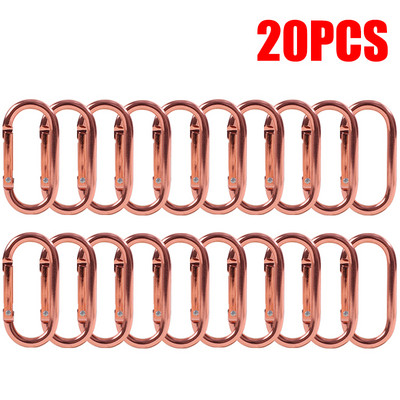 20 vnt karabino segtukai juodi ovalūs kabantys sagtis karabinas kabantis sagtis Maži karabinai vandens buteliui ir diržų raktų pakabukui