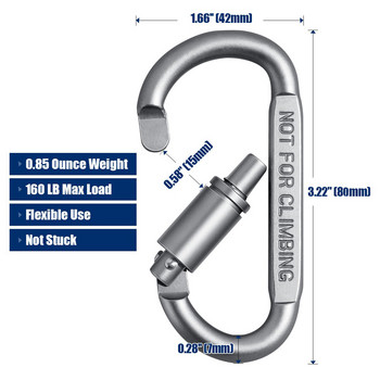 Υψηλής ποιότητας αλουμίνιο Carabiner D-Ring Κιτ ταξιδιού με μπρελόκ Εξοπλισμός κάμπινγκ Εξοπλισμός ορειβασίας Αξεσουάρ αναρρίχησης με γάντζο ορειβασίας