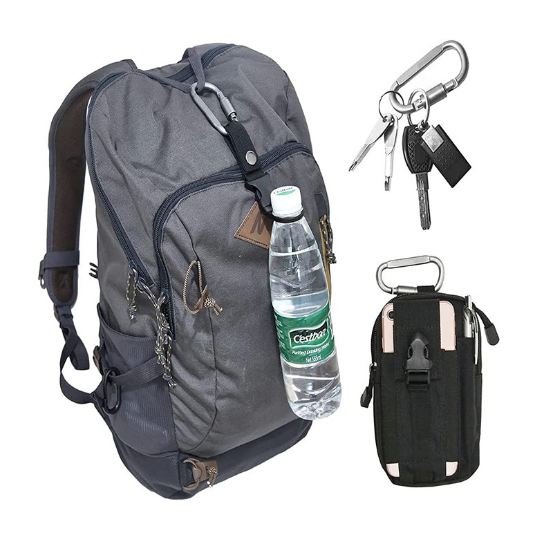 Augstas kvalitātes alumīnija karabīnes D veida gredzenu atslēgu ķēdes ceļojumu komplekts kempinga aprīkojums alpīnisma āķim kāpšanas piederumi