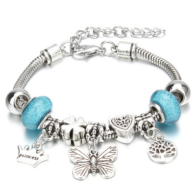 Antikni originalni oblik brave u obliku slona, 6 boja, narukvice s privjescima za žene, narukvica i narukvica od staklenih perli, DIY nakit, darovi