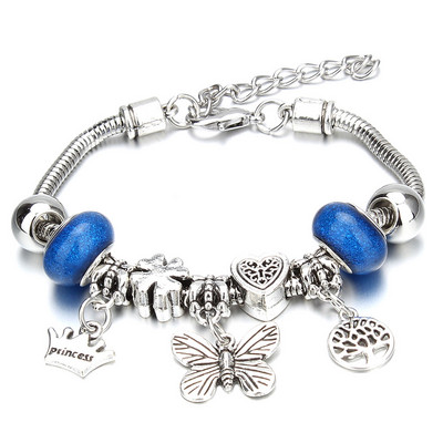 Antikni originalni oblik brave u obliku slona, 6 boja, narukvice s privjescima za žene, narukvica i narukvica od staklenih perli, DIY nakit, darovi