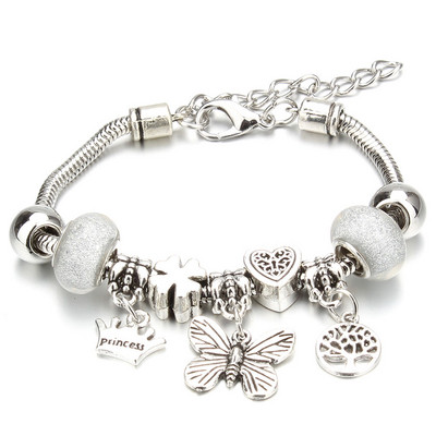 Antikni originalni oblik brave u obliku slona, 6 boja, narukvice s privjescima za žene, narukvica i narukvica od staklenih perli, DIY nakit, darovi