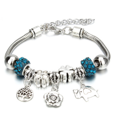 Vintage Romantic Love DIY Charm βραχιόλι Heart Love Key and Lock Βραχιόλι & βραχιόλι DIY κοσμήματα Δώρα για γυναίκες Κοσμήματα