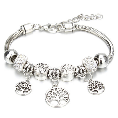 Vintage Romantic Love DIY Charm βραχιόλι Heart Love Key and Lock Βραχιόλι & βραχιόλι DIY κοσμήματα Δώρα για γυναίκες Κοσμήματα