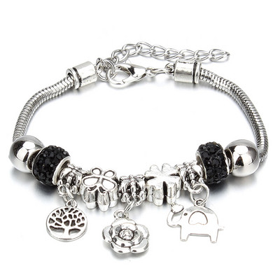 Vintage Romantic Love DIY Charm βραχιόλι Heart Love Key and Lock Βραχιόλι & βραχιόλι DIY κοσμήματα Δώρα για γυναίκες Κοσμήματα