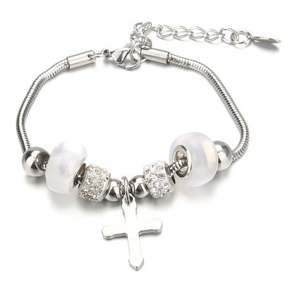 Βραχιόλι με χάντρες από ελέφαντα Love Heart Charm βραχιόλια 316L από ανοξείδωτο ατσάλι για γυναίκες άντρες Πρωτότυπο δώρο βραχιόλι με χάντρες από κρύσταλλο