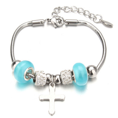 Βραχιόλι με χάντρες από ελέφαντα Love Heart Charm βραχιόλια 316L από ανοξείδωτο ατσάλι για γυναίκες άντρες Πρωτότυπο δώρο βραχιόλι με χάντρες από κρύσταλλο