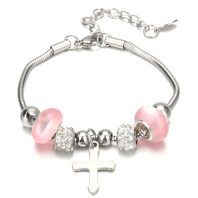 Βραχιόλι με χάντρες από ελέφαντα Love Heart Charm βραχιόλια 316L από ανοξείδωτο ατσάλι για γυναίκες άντρες Πρωτότυπο δώρο βραχιόλι με χάντρες από κρύσταλλο