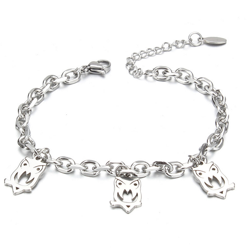 Naujos nerūdijančio plieno apyrankės Gyvybės medis Elephant Cross Heart Žvaigždinės pelėdos apyrankės moterims Mergaičių grandinės žavesio apyrankės papuošalai