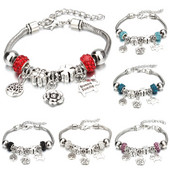 Báj karkötő és karkötők Virág Pillangó Szív Elefánt Gyöngyök Karkötők Fit Női Lányok Barátság Ajándék Ékszerek